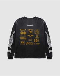 Duke + Dexter - DR Sponsors Washed Black Waffle Top