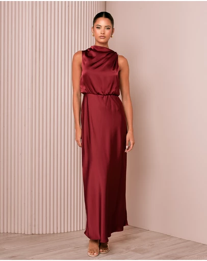 Azzurielle - Darsha Blouson Maxi Dress
