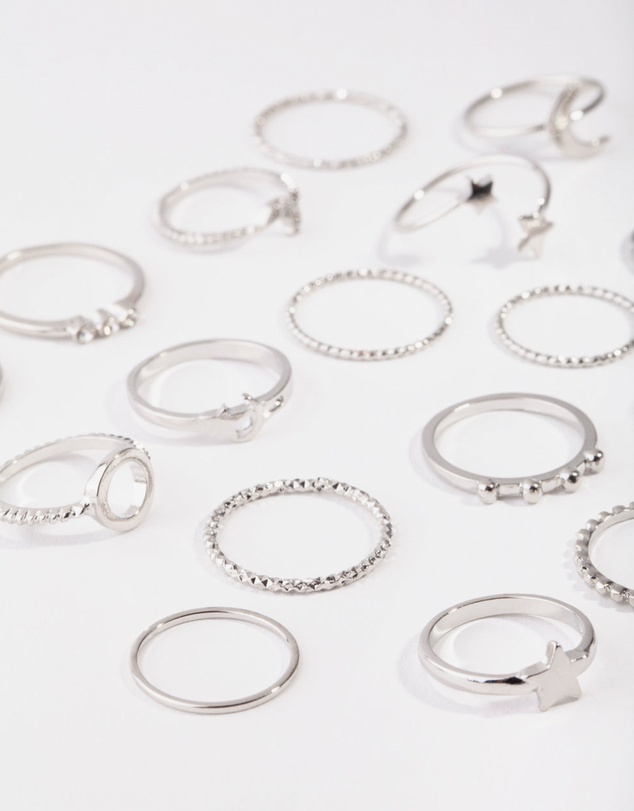 Lovisa - Silver Celestial Ring 24-Pack