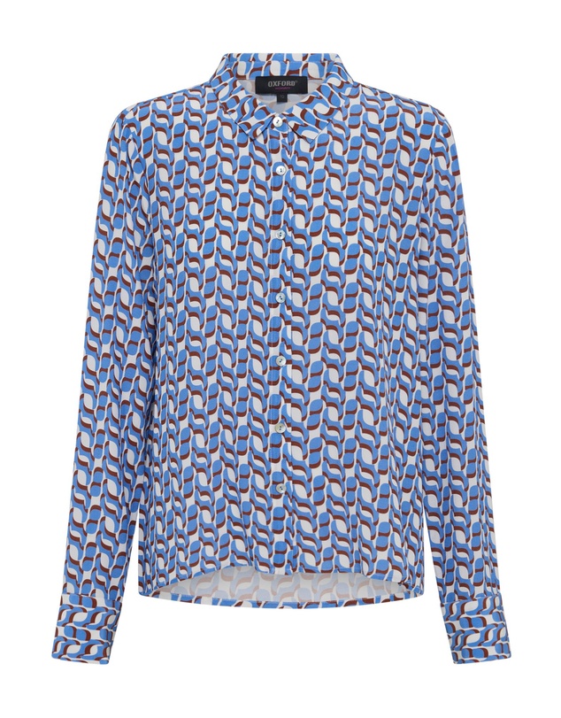 Oxford - Poppy Geo Print Shirt