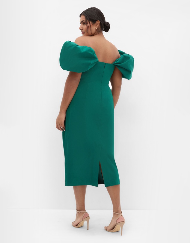 City Chic - Elyse Off Shoulder Midi Dress