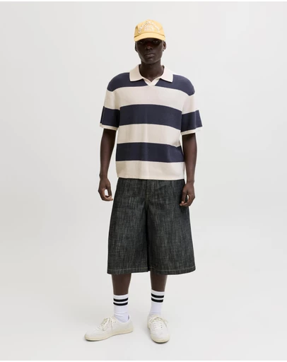 Jack & Jones - Jorliam Knit Stripe Split Neck Polo