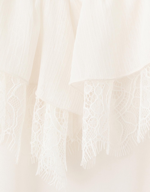 M.N.G - Lace Ruffle Dress