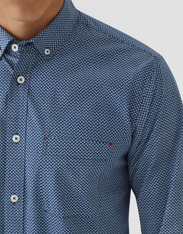 Oxford - Stratton Printed Cotton Shirt