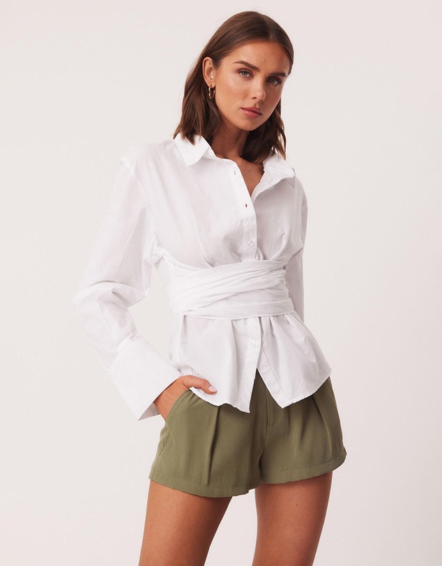 SNDYS - Teigan Cinched Button Shirt