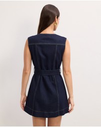 The Fated - Leni Sleeveless Denim Mini Dress