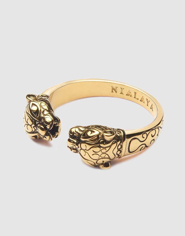 Nialaya Jewellery - Men's Panther Ring