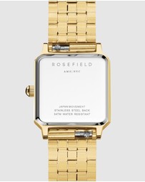 Rosefield - Boxelle Black Crystal Gold-Tone Bracelet Watch