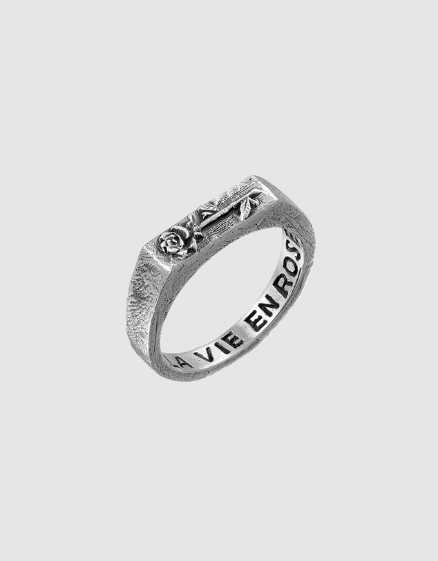 Haze & Glory - ICONIC EXCLUSIVE - La Vie en Rose Signet Ring in Oxidised 925 Silver