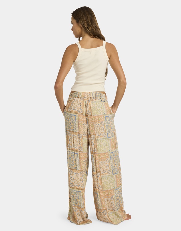 Billabong - Womens Follow Me Elastic-waist Linen Pants