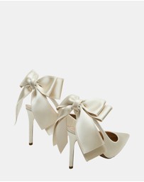 Steve Madden - Teacup Ivory Satin Heels