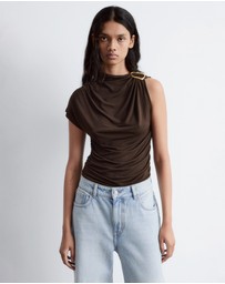 & Other Stories - Ruche Gold-Buckle Top
