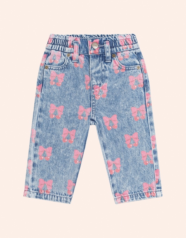 Huxbaby - Dreamy Denim Cherry Paperbag Pants - Babies-Teens