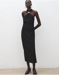 M.N.G - Halter-Neck Dress With Metal Embellishment
