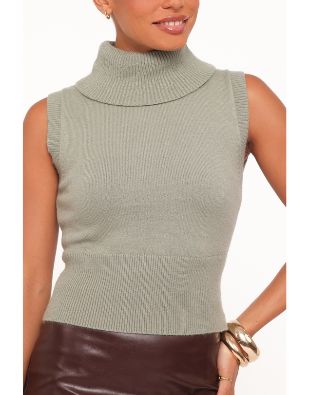 Petal & Pup - Jody Sleeveless Knit Top - Khaki