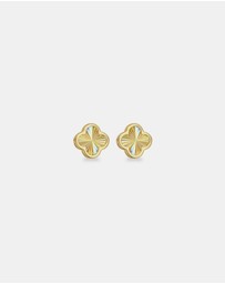 Zoe Olivia - 9K Gold Rainbow Petal Stud Earrings
