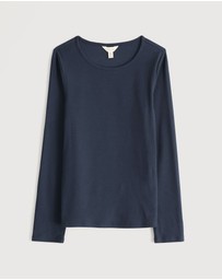 Seasalt - Seasalt Cornwall Navy Gorse Lane Rib Top