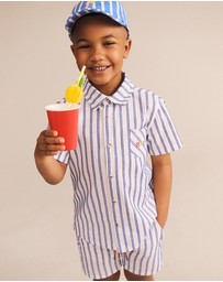 Huxbaby - Ocean Stripe Shirt - ICONIC EXCLUSIVE - Babies-Teens