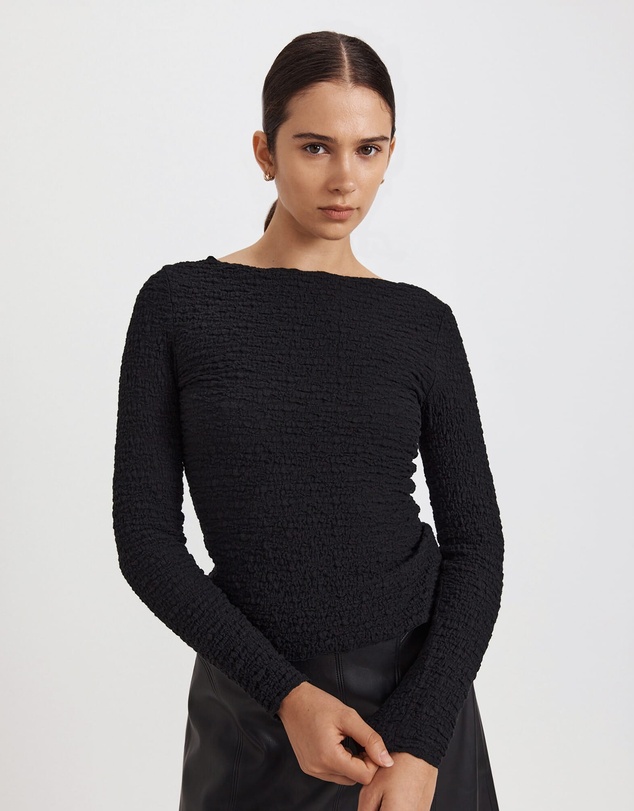 SABA - Luna Textured Long Sleeve Top