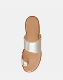 Steve Madden - Zani Gold Leather Sandals