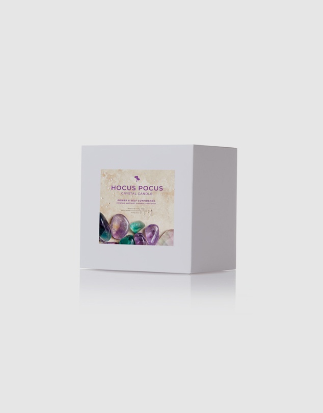 Silk Oil of Morocco - Hocus Pocus Large Crystal Candle - Power & Self Confidence