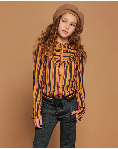 NONO - Tikky Long Sleeve Stripe Blouse - Kids-Teens