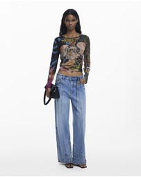 Desigual - Oriental-inspired print T-shirt designed by Mr. Christian Lacroix