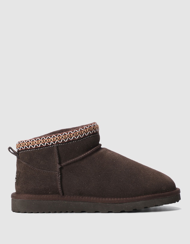 AusWooli Ugg Boots - Altona Sheepskin Wool Ankle Braid Boots