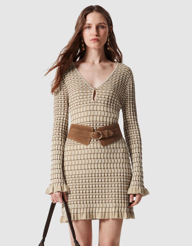 & Other Stories - Knitted Long-Sleeve Mini Dress