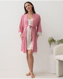 Angel Maternity - 3 Pieces Maternity Hospital Pack & Robe & Baby Wrap