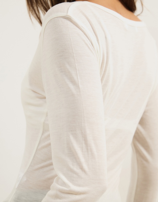 Atmos&Here - Wool Blend Henley Long Sleeve Top