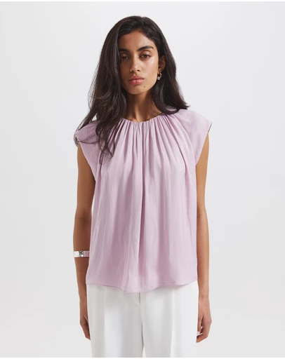 SABA - Lillian Pleat Front Blouse