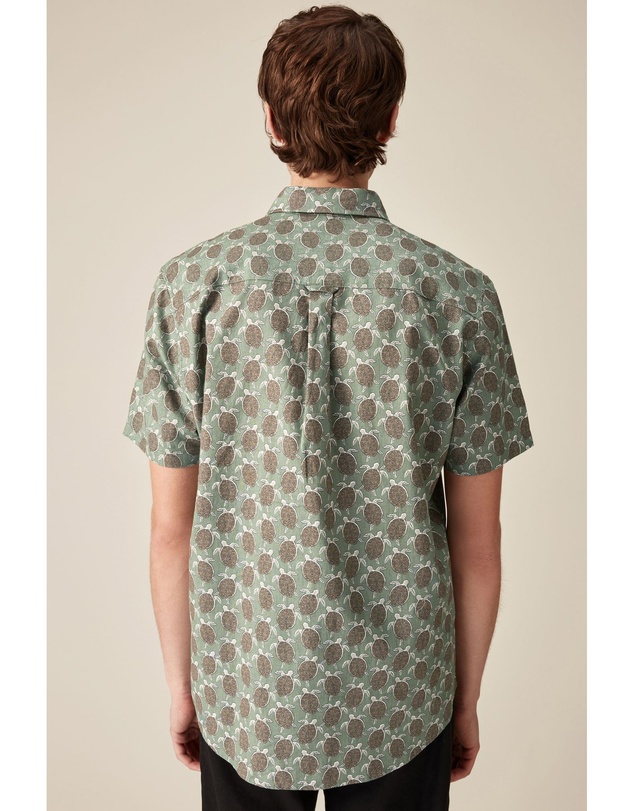 NEXT - Linen Blend Printed Short Sleeve Shirt