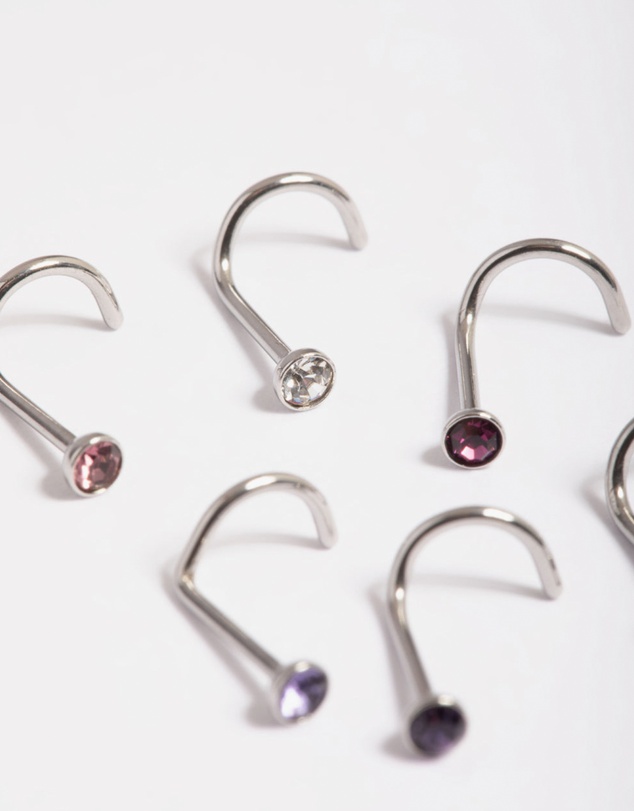 Lovisa - Surgical Steel Basic 6-Pack Nose Studs