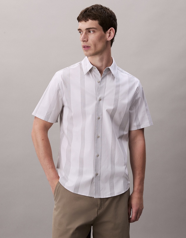 Calvin Klein - Yarn-Dyed Stripe Stretch Classic Shirt