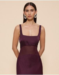 CHANCERY - Gracie Curved Sheer Panel Maxi Dress