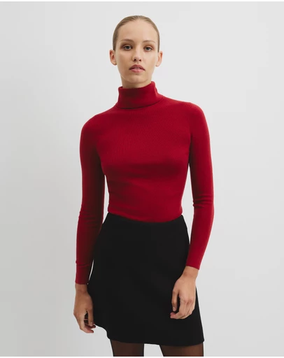 Country Road - Wool Silk Roll Neck