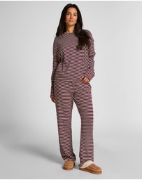 Hunkemoller - Long Sleeve Cotton Jersey Stripe PJ Set