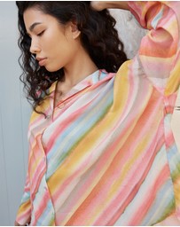 Papinelle - Sophie Stripe Long Sleeve Boxer PJ Set