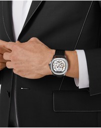 Philipp Plein - Plein Philipp 42mm Silver Dial with Black Silicone Strap