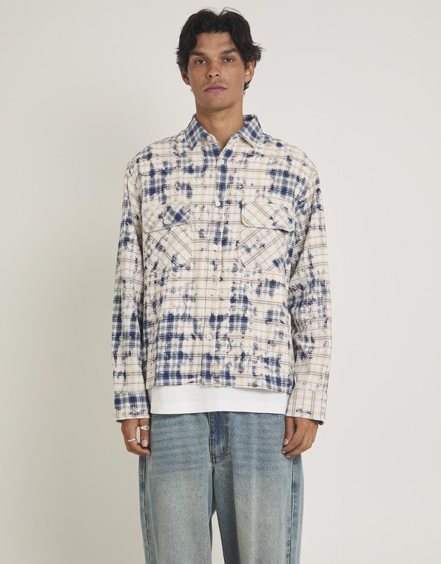 Insight - Bleached Flannel Long Sleeve Shirt