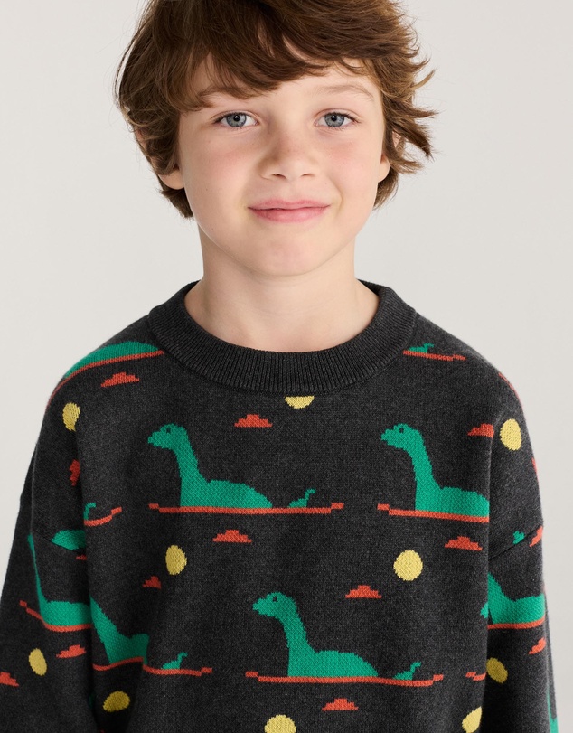 Bobo Choses - Lake Monster All Over Jacquard Jumper - Babies-Teens