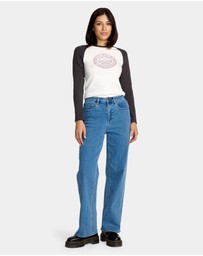 Volcom - Womens Stoned Boyfriend Hirise Denim Jeans