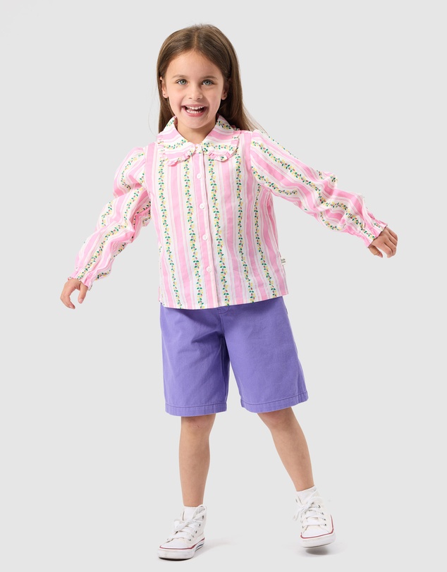 Goldie + Ace - Antique Stripe Strawberry Shirt - Babies-Kids