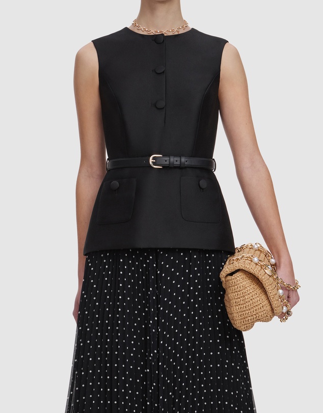 Self Portrait - Taffeta Polka Dot Midi Dress