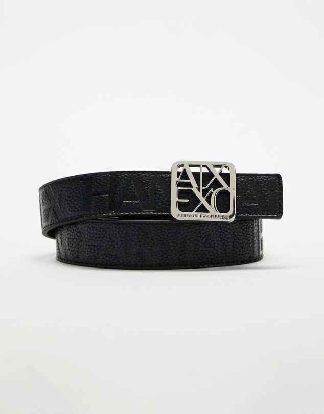 Armani Exchange - Reversible Logo Buckle Belt