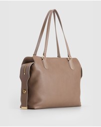 Evity - Clover Leather Work Tote Bag