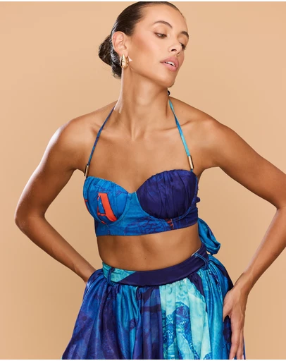CATHERINE FERRARO - Arielle Halter Crop Top