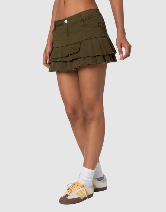 EDIKTED - Layered Pleats Mini Skirt