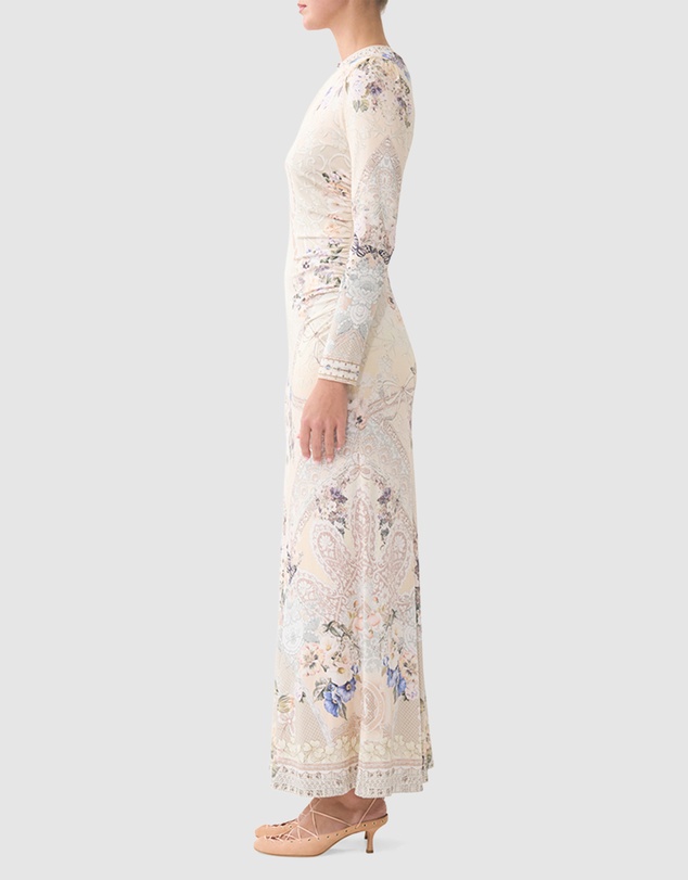 Camilla - Gathered Jersey Long Dress